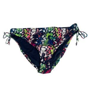 Andie Waikiki Bikini Bottom Women's 3XL Butterfly Print Stretch Linen Side Tie